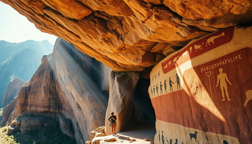 Felsmalerei in den Drakensbergen