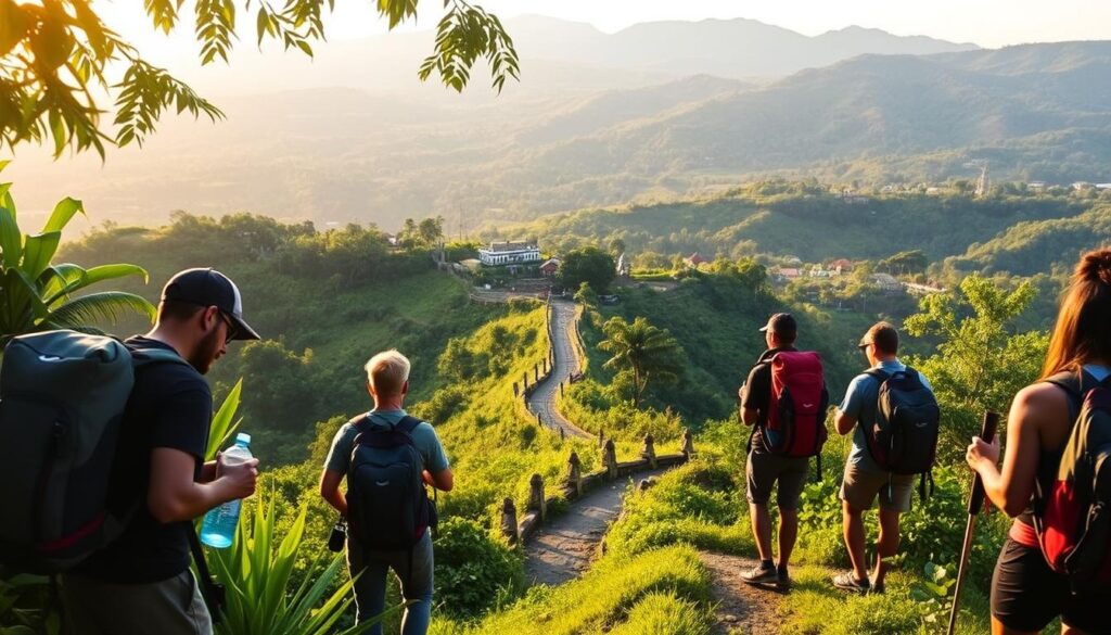 Vorbereitung für Wanderung in Ubud