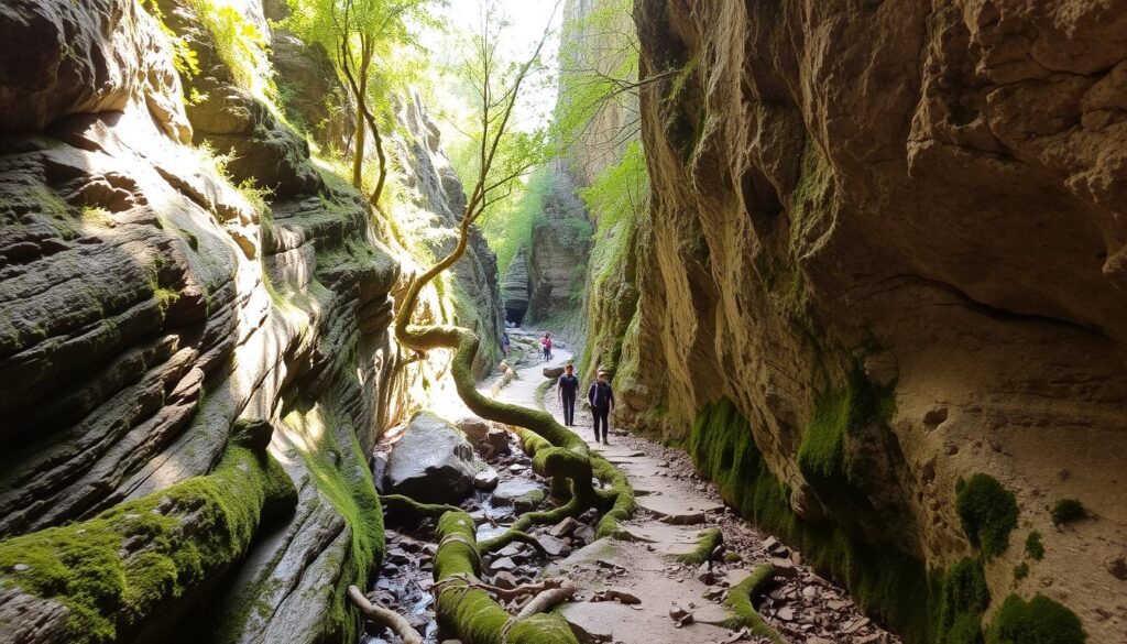 Wanderung durch die Schlucht Wanderung durch die Schlucht