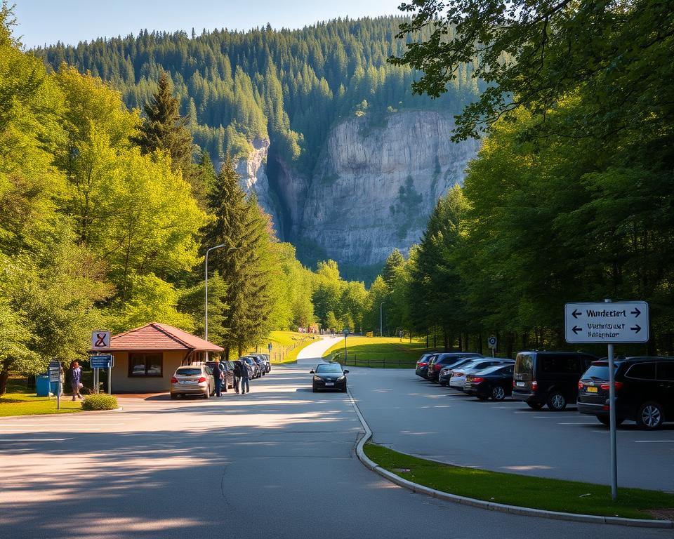 Bastei Wanderstart Parkplatz