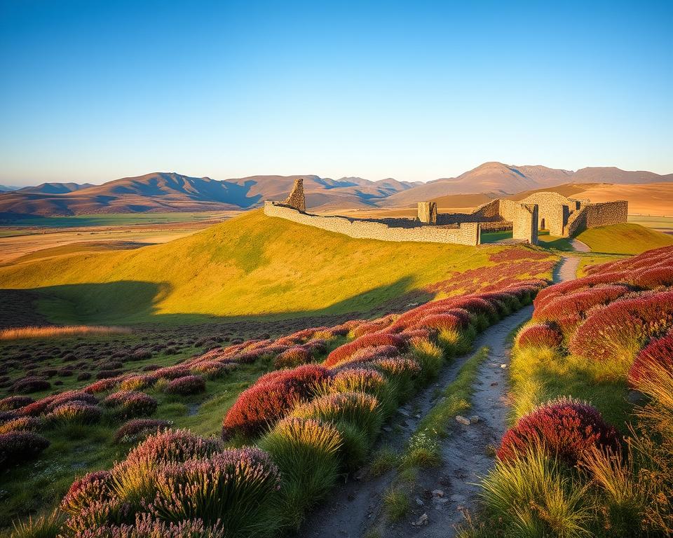 Hadrianswall Wandersaison Landschaft Hadrianswall Wandersaison Landschaft