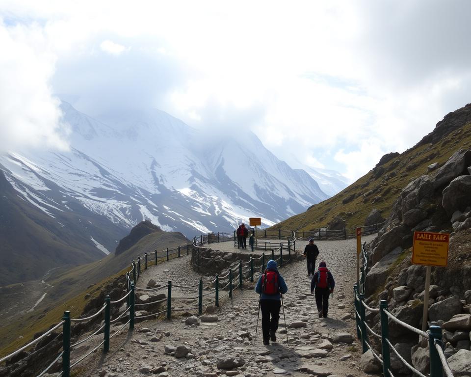 Sicherheitsmaßnahmen Wanderweg Wetter