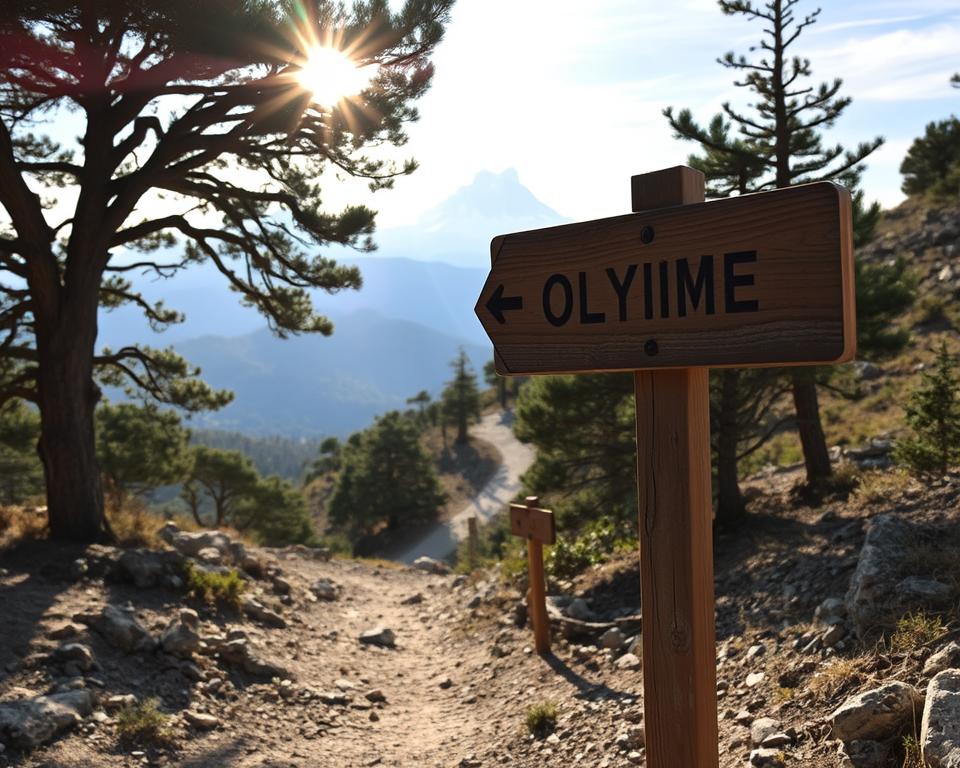 Navigation Olymp Wegweisung