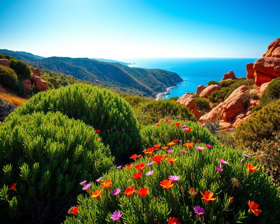 Mediterrane Vegetation im Esterel Gebirge