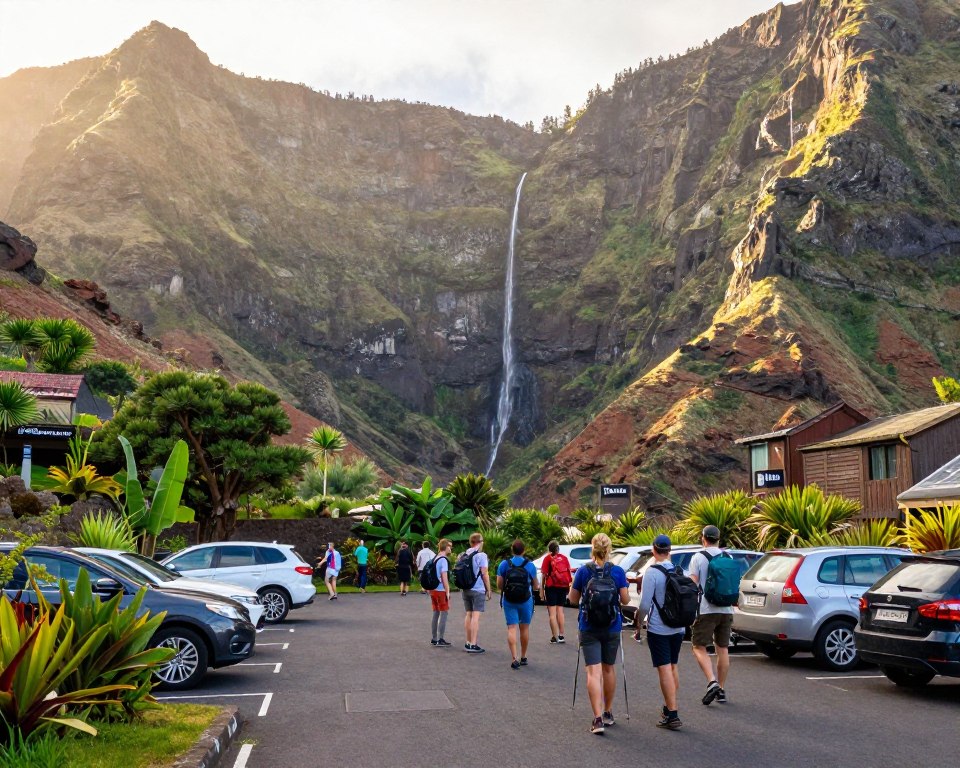 Rabaçal Parkplatz Madeira Wanderung