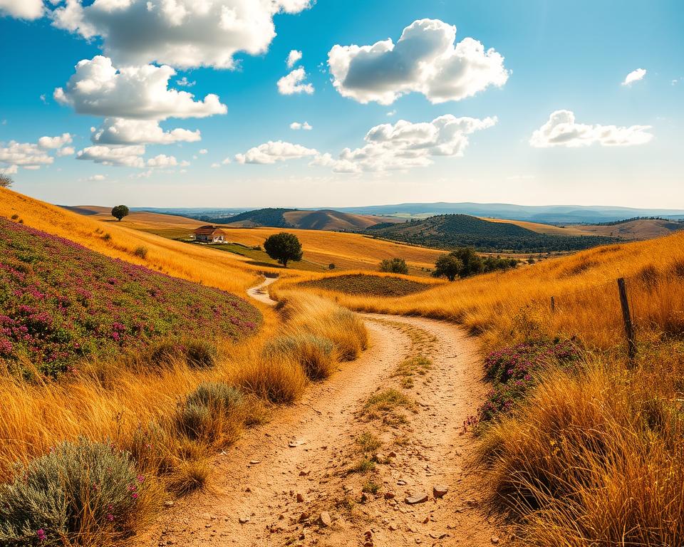 Wanderroute durch Alentejo Landschaft